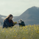 Noomi Rapace and the lamb in Lamb
